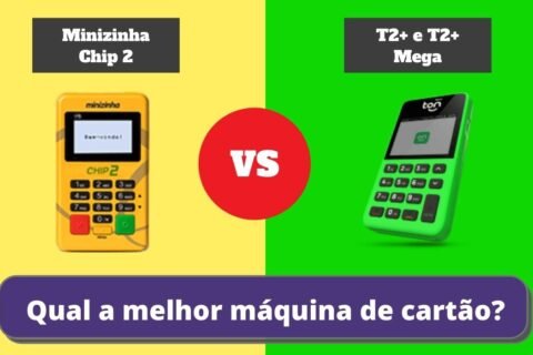 T2+ e T2+ Mega ou Minizinha Chip 2 - Qual a Melhor Maquininha de Cartão?